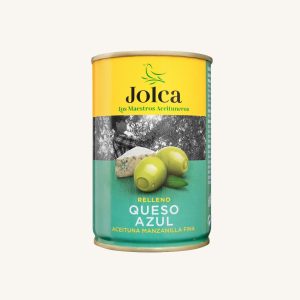 Jolca Green manzanilla fina olives stuffed with blue cheese (queso azul), from Seville, can 130g